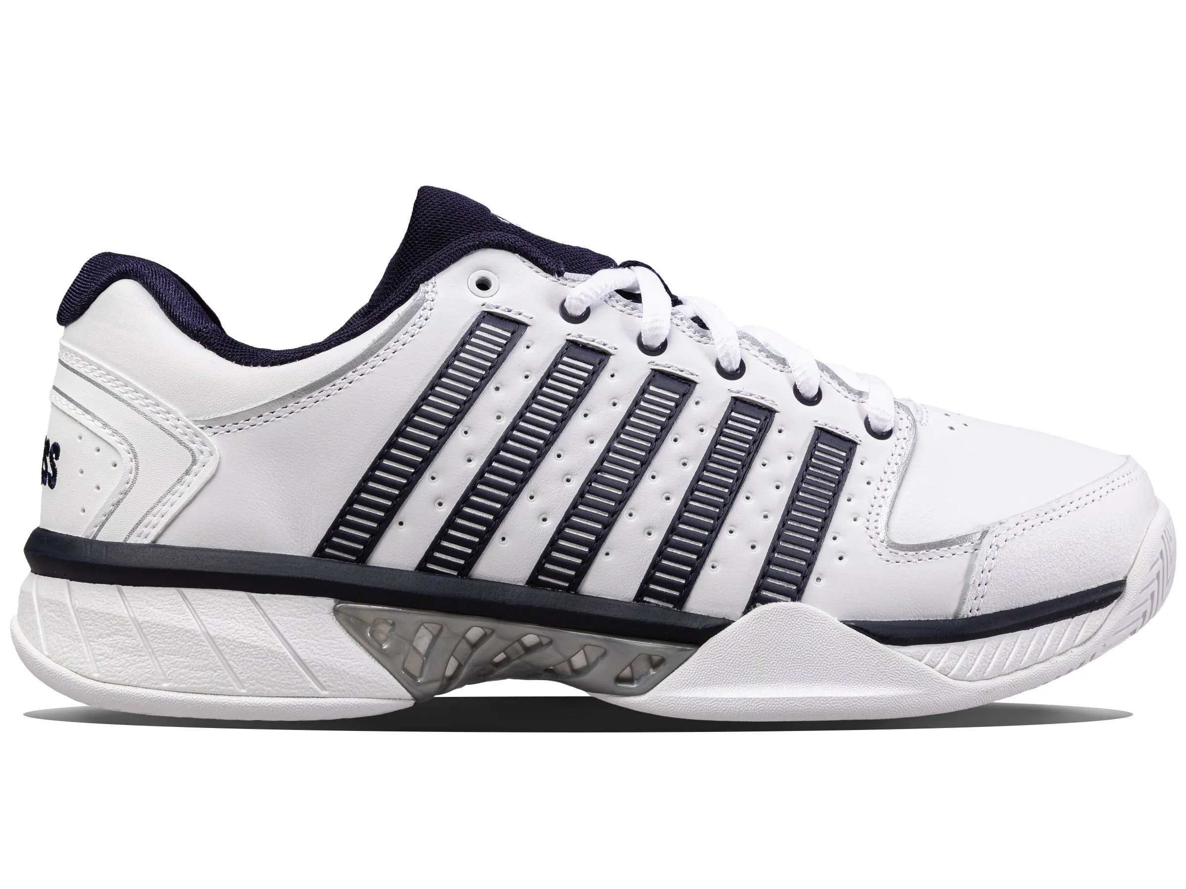 03379-167-M | MENS HYPERCOURT EXPRESS LEATHER | WHITE/NAVY/SILVER