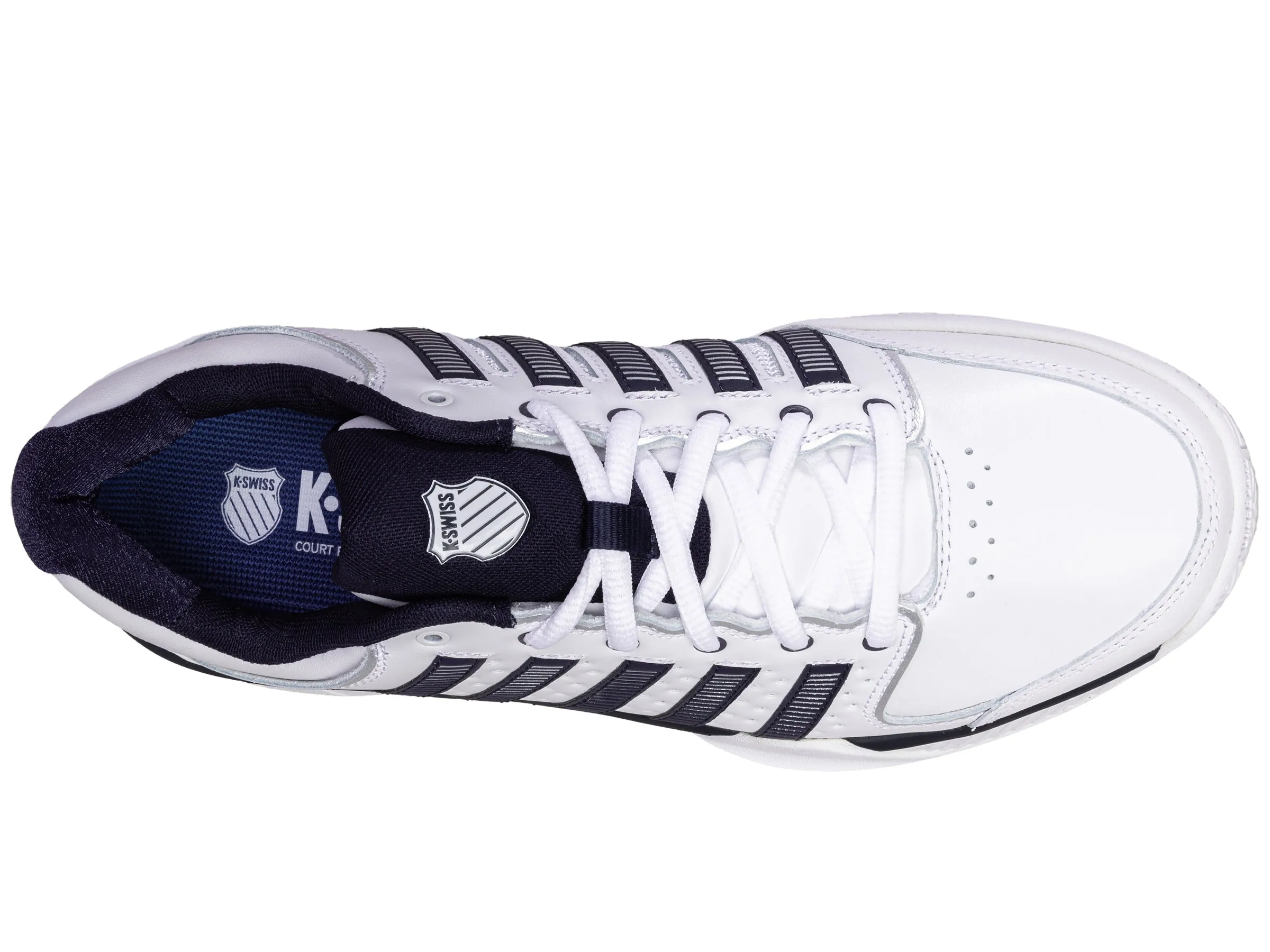 03379-167-M | MENS HYPERCOURT EXPRESS LEATHER | WHITE/NAVY/SILVER