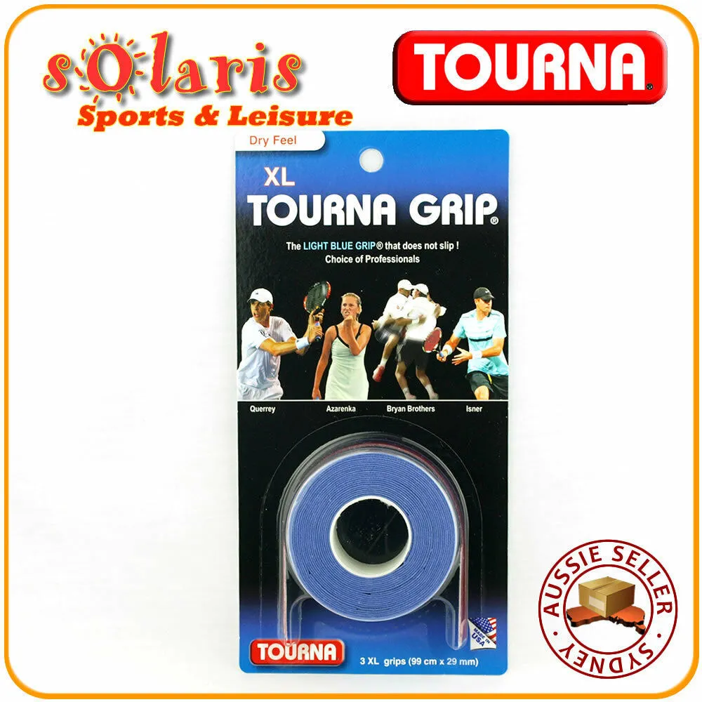 2x TOURNA GRIP XL 3-pack Original Dry Feel Extra-Large Tennis Racquet Overgrip