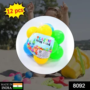 8092 Baby Premium Multicolour Balls for Kids Pool Pit / Ocean Ball Without Sharp Edges Soft Balls for Toddler Play Tents & Tunnels Indoor & Outdoor