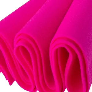 Acrylic Felt Crafting Fabric | Neon Pink