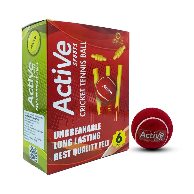 Active Cricket Tennis Balls (Assorted Colors)