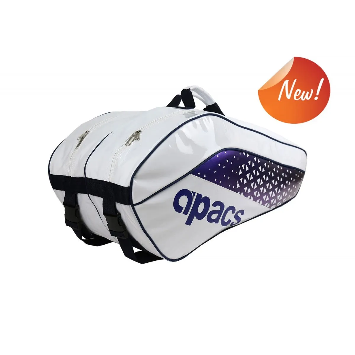 Apacs Deluxe Double Compartment Racket Bag D2803XL - White/Blue