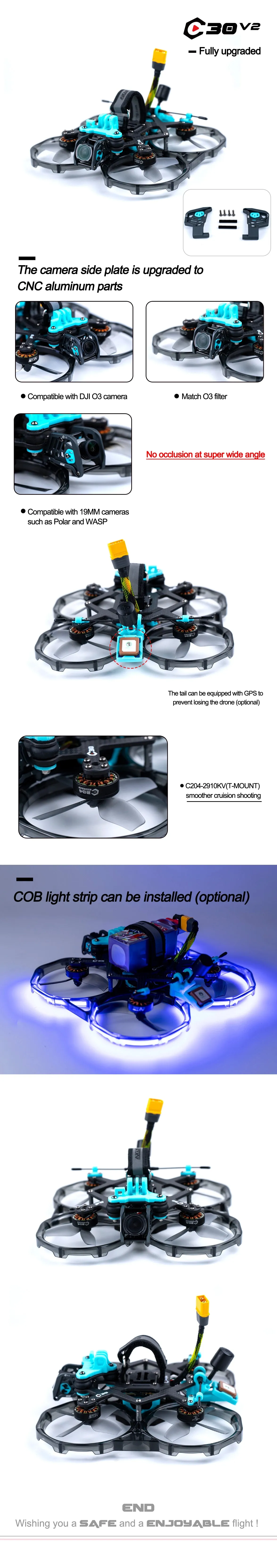 Axisflying Cineon C30 V2 With GPS & Led 3inch Cinewhoop 6s