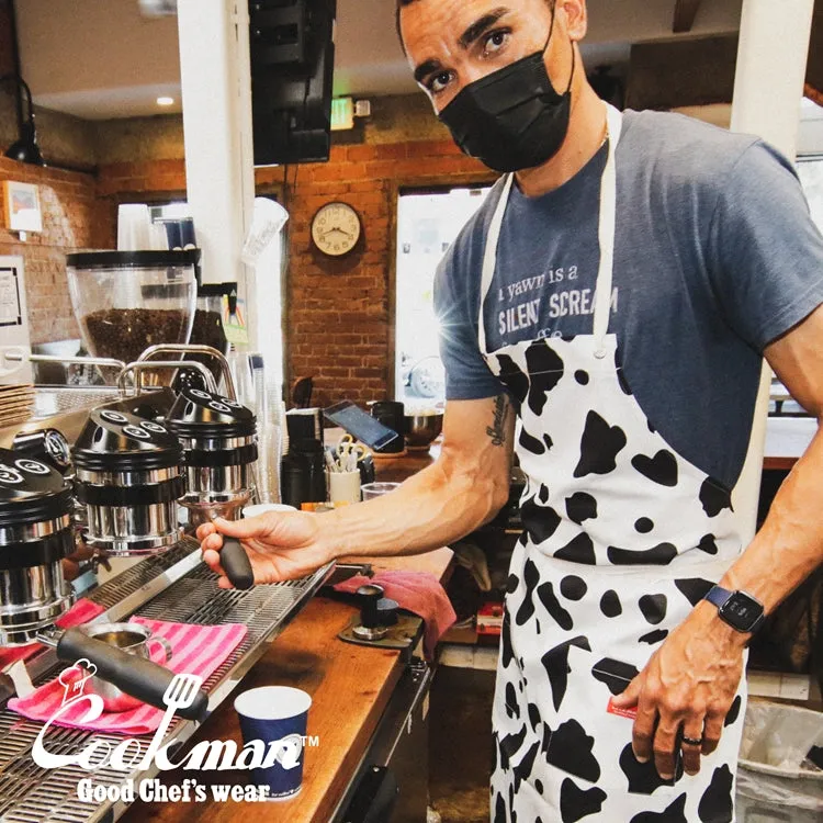 Cookman Long Apron - Cow : White