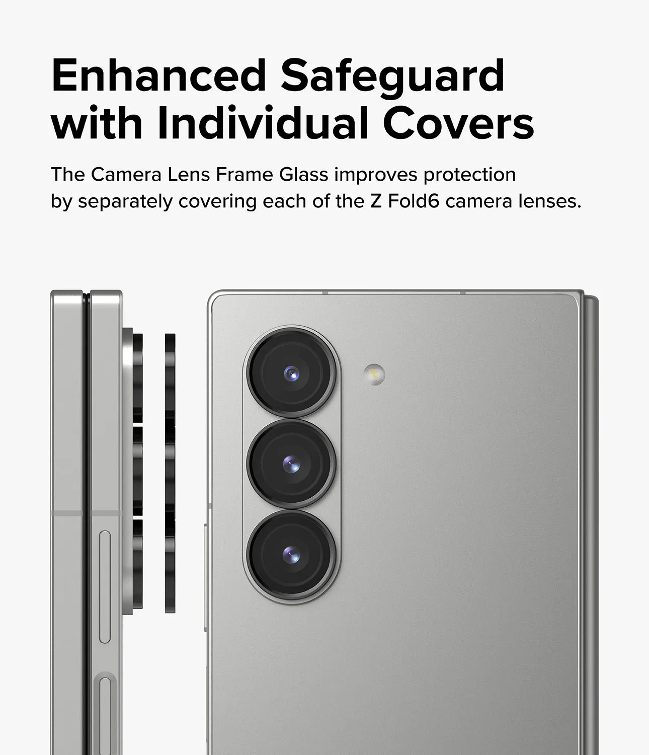 Galaxy Z Fold 6 Camera Lens Protector | Camera Lens Frame Glass (2 Pack)