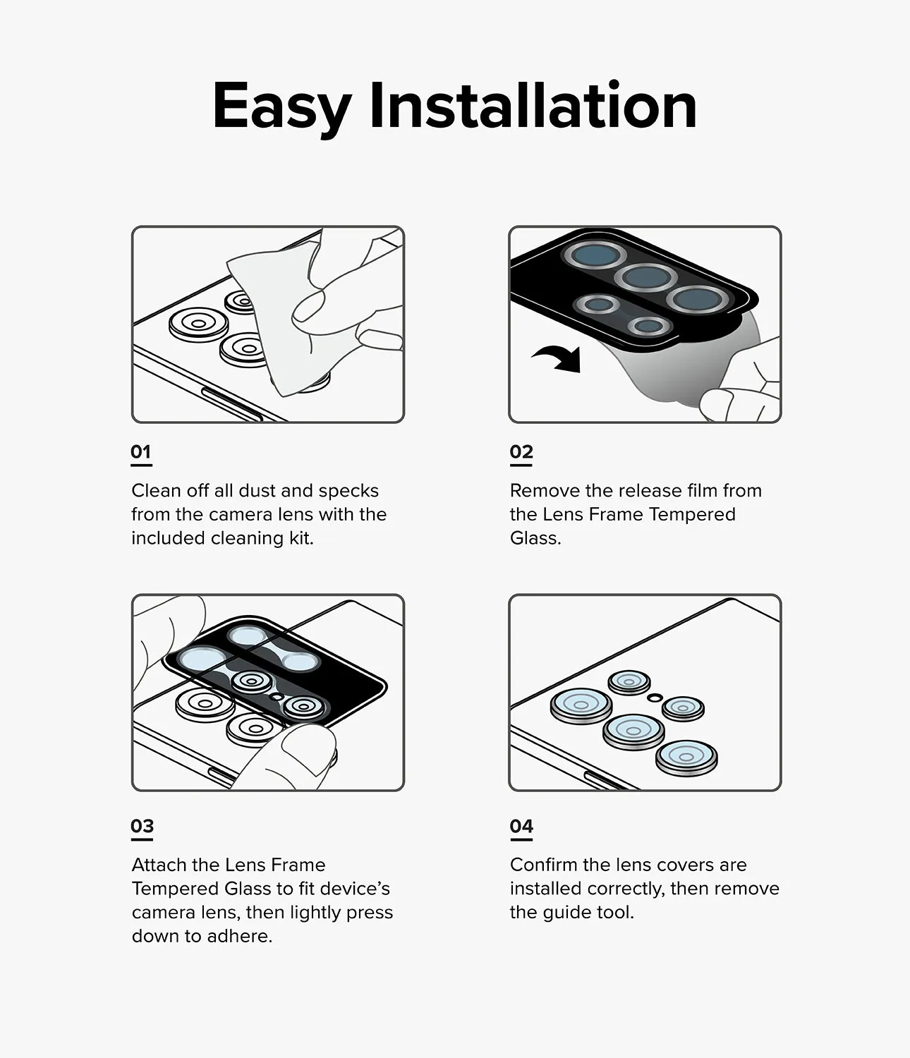 Galaxy Z Fold 6 Camera Lens Protector | Camera Lens Frame Glass (2 Pack)