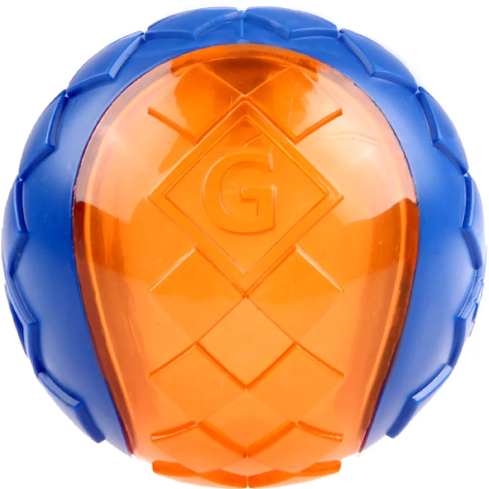 GiGwi Squeaky Ball Dog Toy (Blue/Orange)