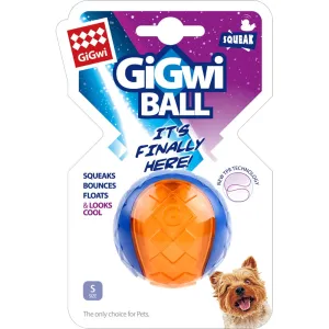 GiGwi Squeaky Ball Dog Toy (Blue/Orange)