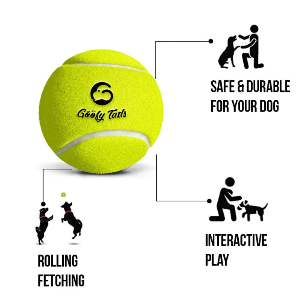 Goofy Tails Sport Tennis Ball Toy for Dogs (Dark Green)