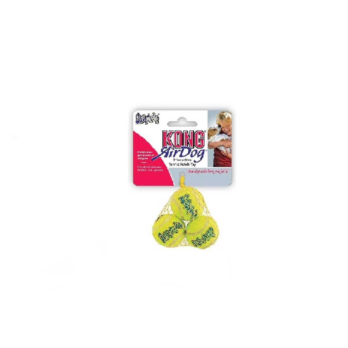 Kong AirDog Squaker Tennis Balls - XSmall 3 Pack