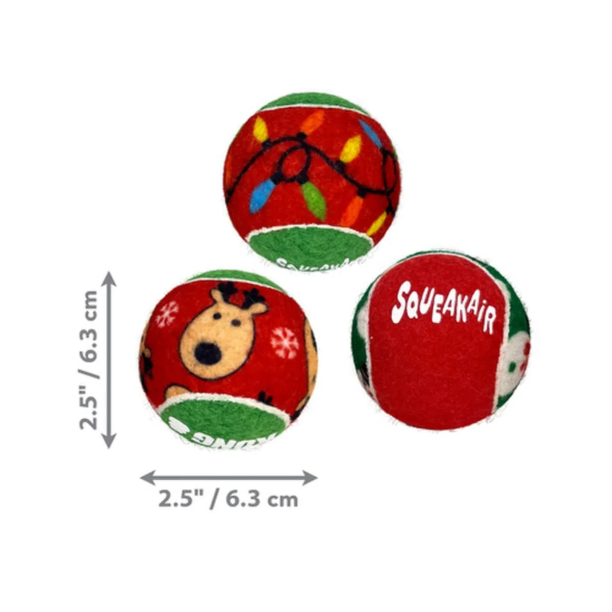 Kong SqueakAir Ball Holiday Dog Toys (6 pack)