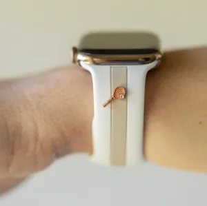 Let's Cause a Racket 🏓 White and Nude Sand Smart Watch Band