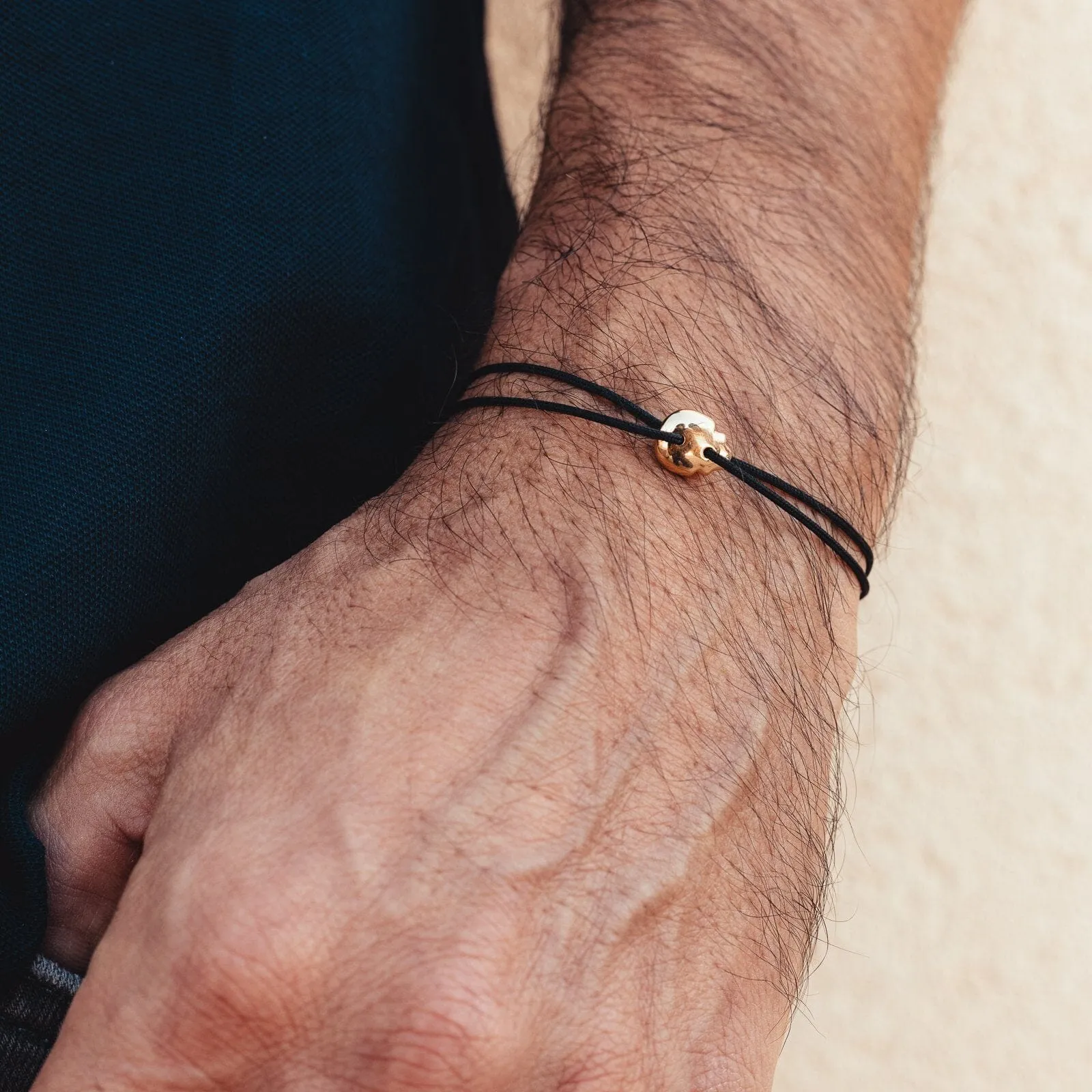 Men's Skull Cast Bracelet - 14K Rose Gold