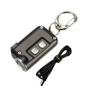 Nitecore TINI 380 Lumens USB Rechargeable Keychain Flashlight with Nitecore Charging Cable