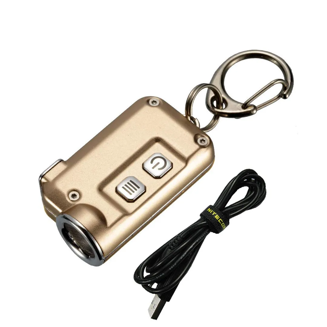 Nitecore TINI 380 Lumens USB Rechargeable Keychain Flashlight with Nitecore Charging Cable