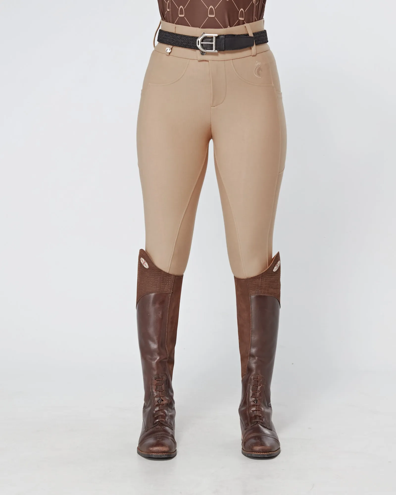 Premium Hybrid Breeches - DEEP SAND (NO GRIP)