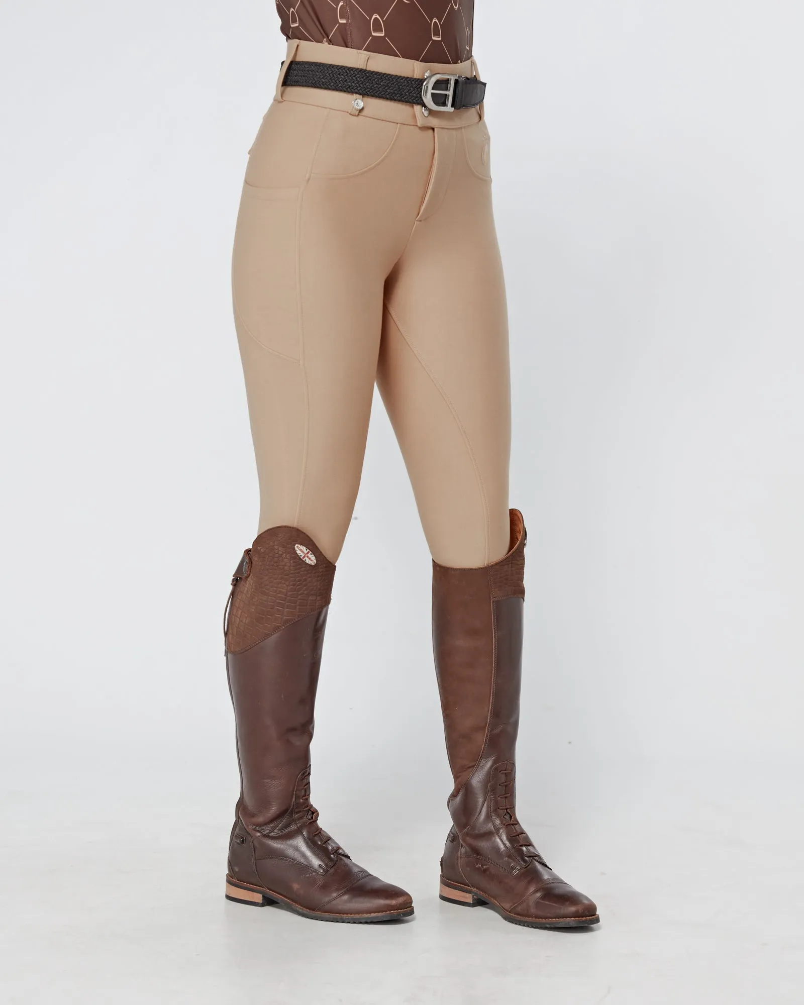 Premium Hybrid Breeches - DEEP SAND (NO GRIP)