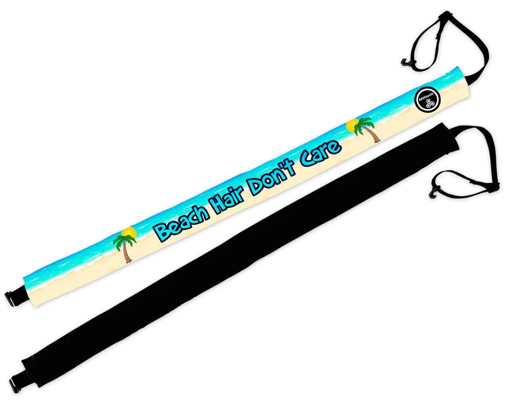 RAVEbandz Adjustable Headbands Slogans - (Beach Hair Don't Care)