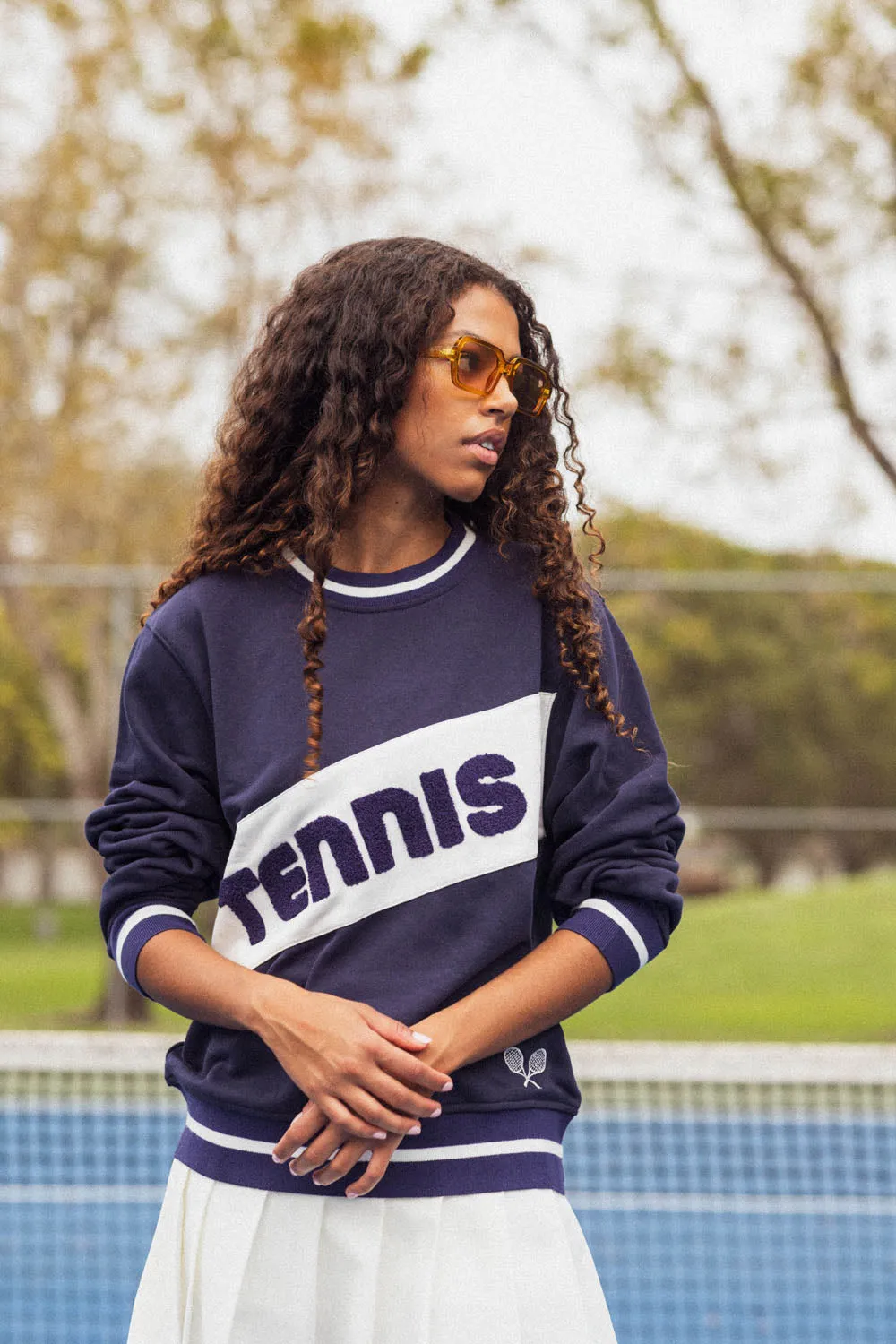 Retro Block Tennis Sweatshirt