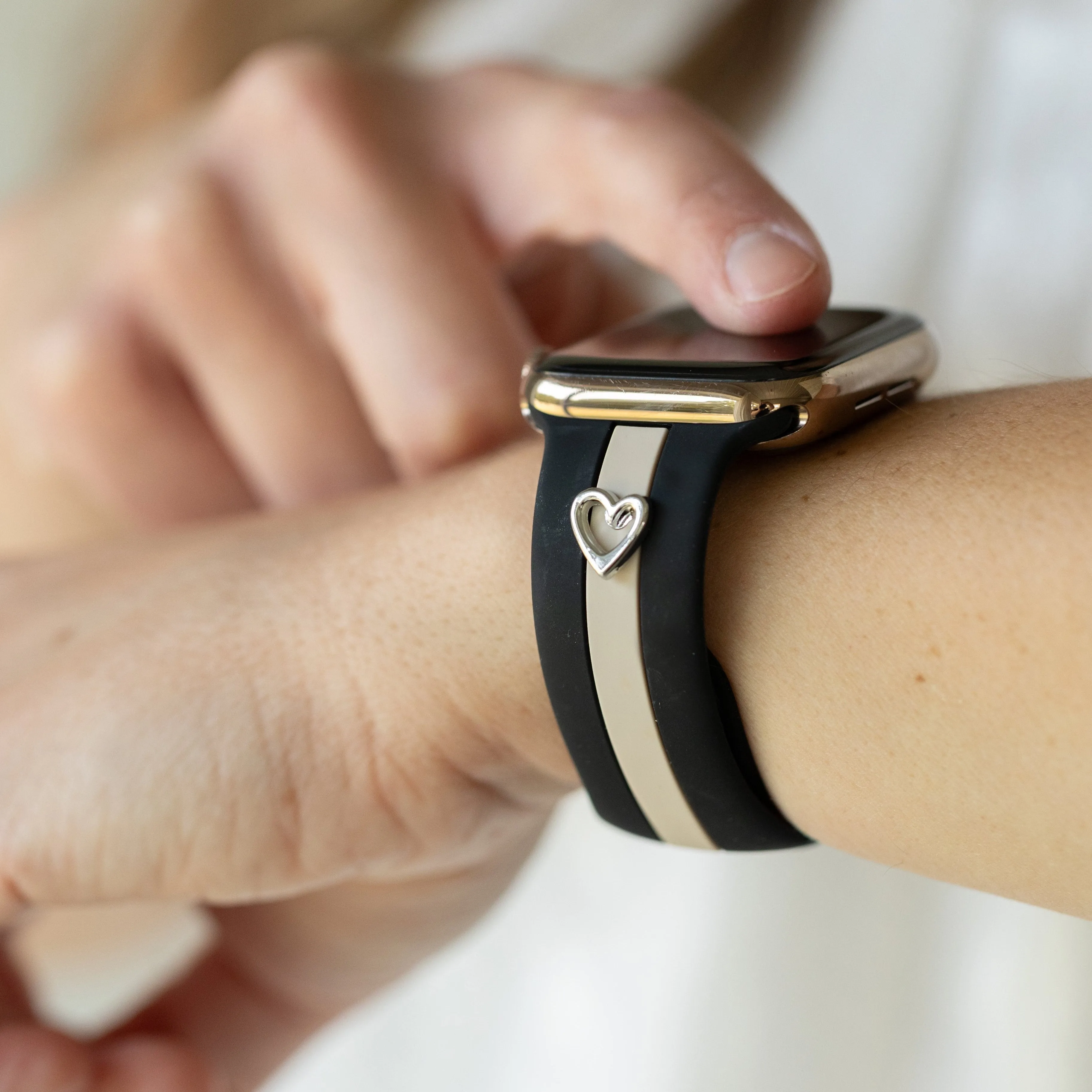 Skye Black & Nude Sand Smart Watch Band