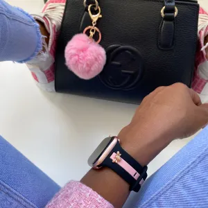 Skye Midnight Black & Pink Smart Watch Band