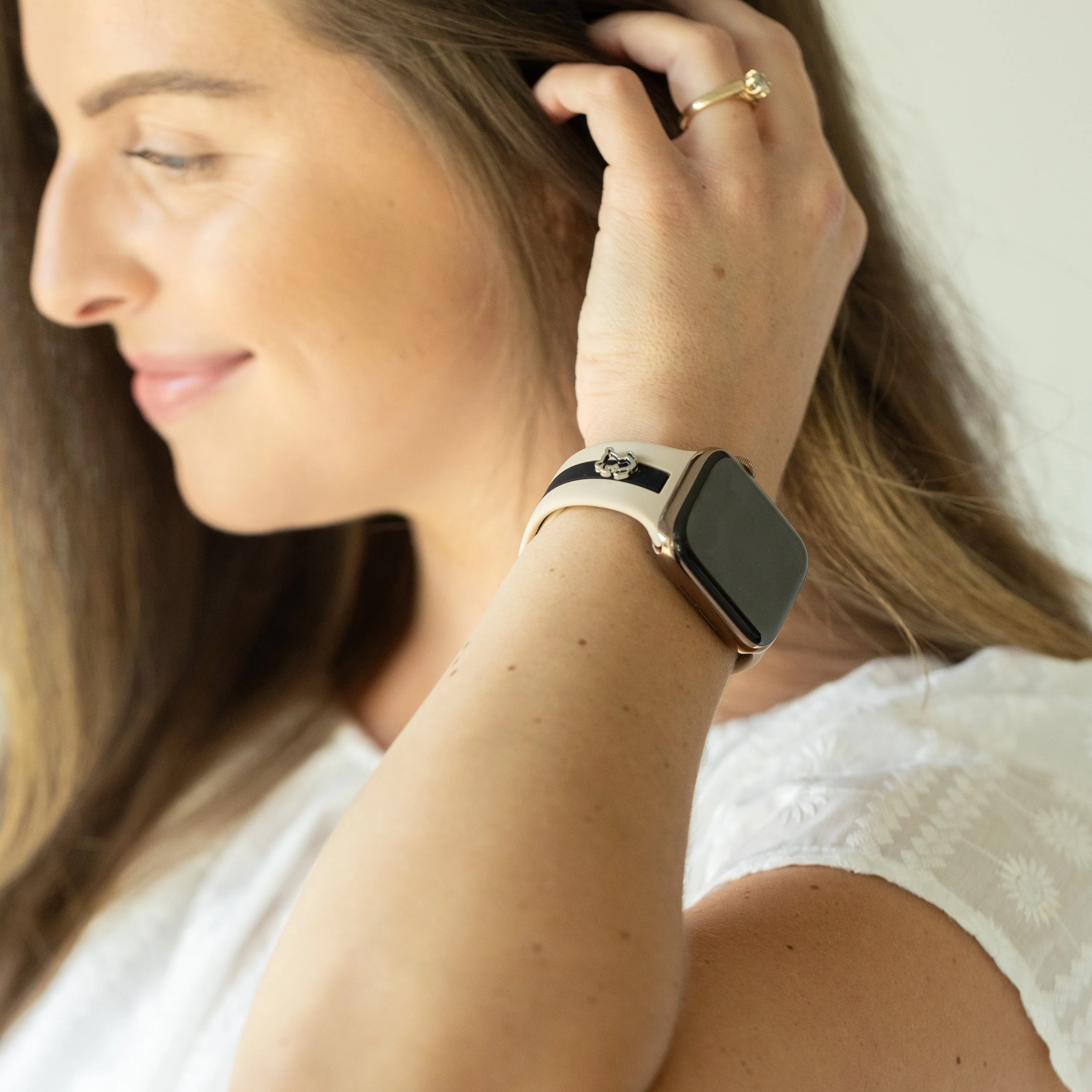 Skye Nude Sand & Black Smart Watch Band