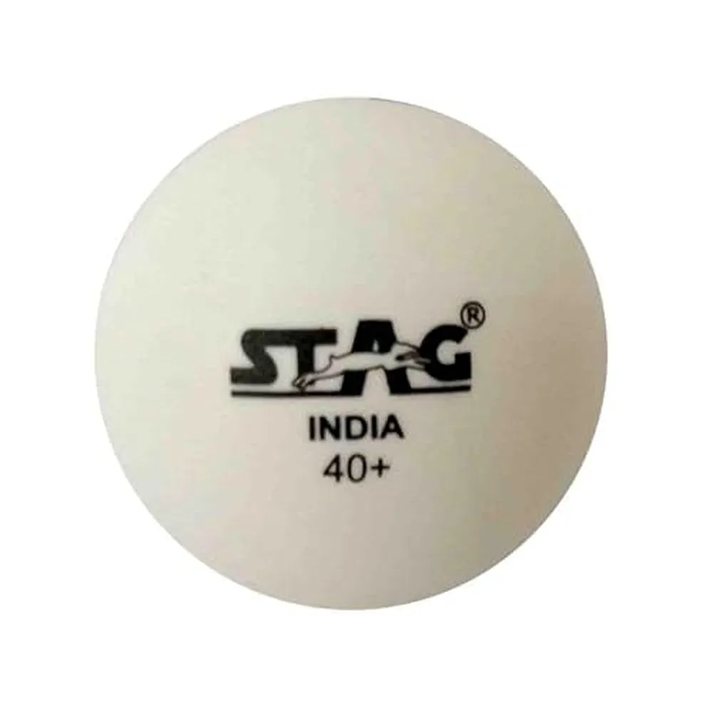 STAG ICONIC Seam Table Tennis Ball Pack of 12 (White)