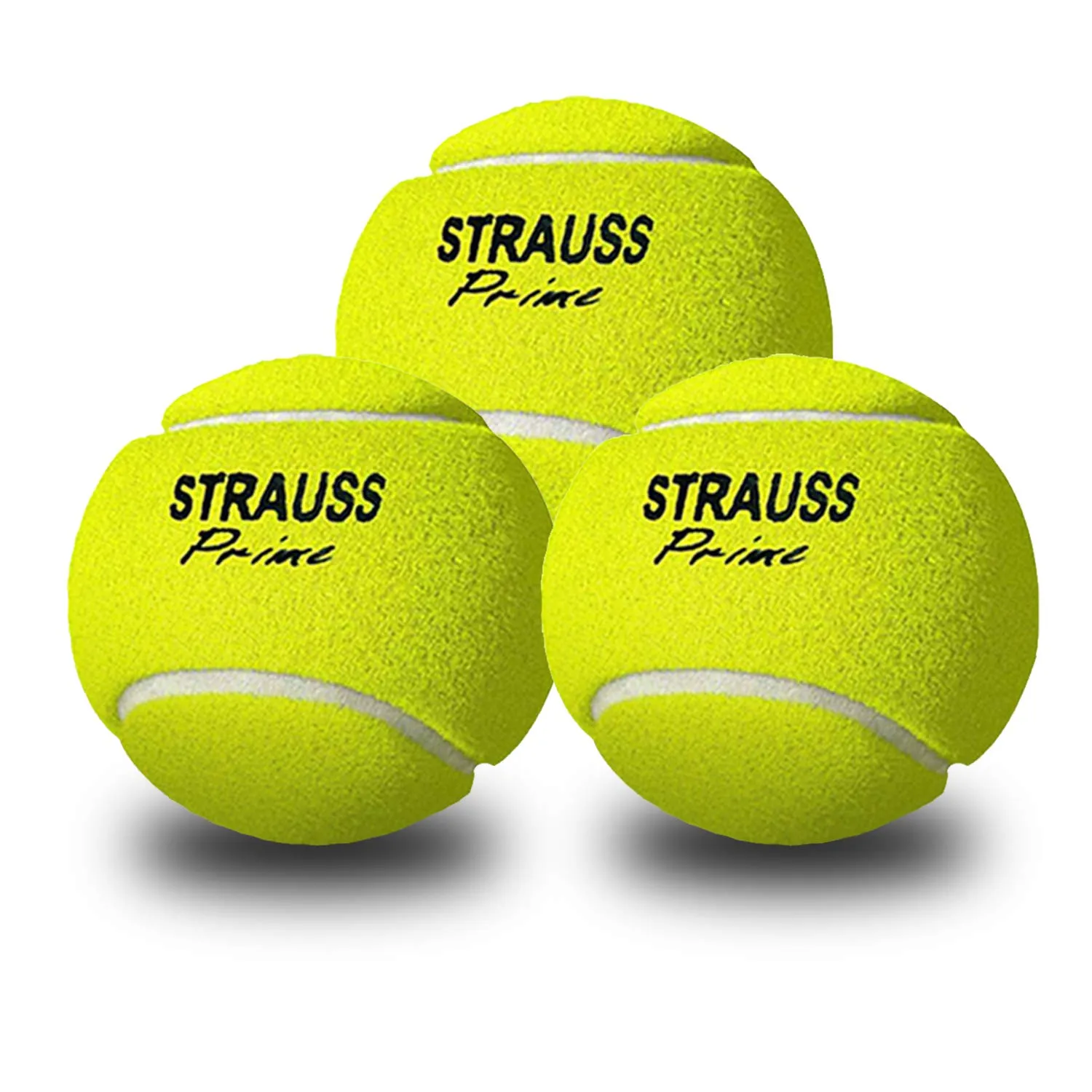 STRAUSS Tennis Cricket Ball, (Pack of 3) (Light Weight)