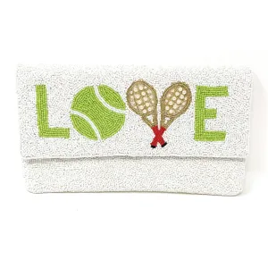 Tennis Beaded Clutch Purse