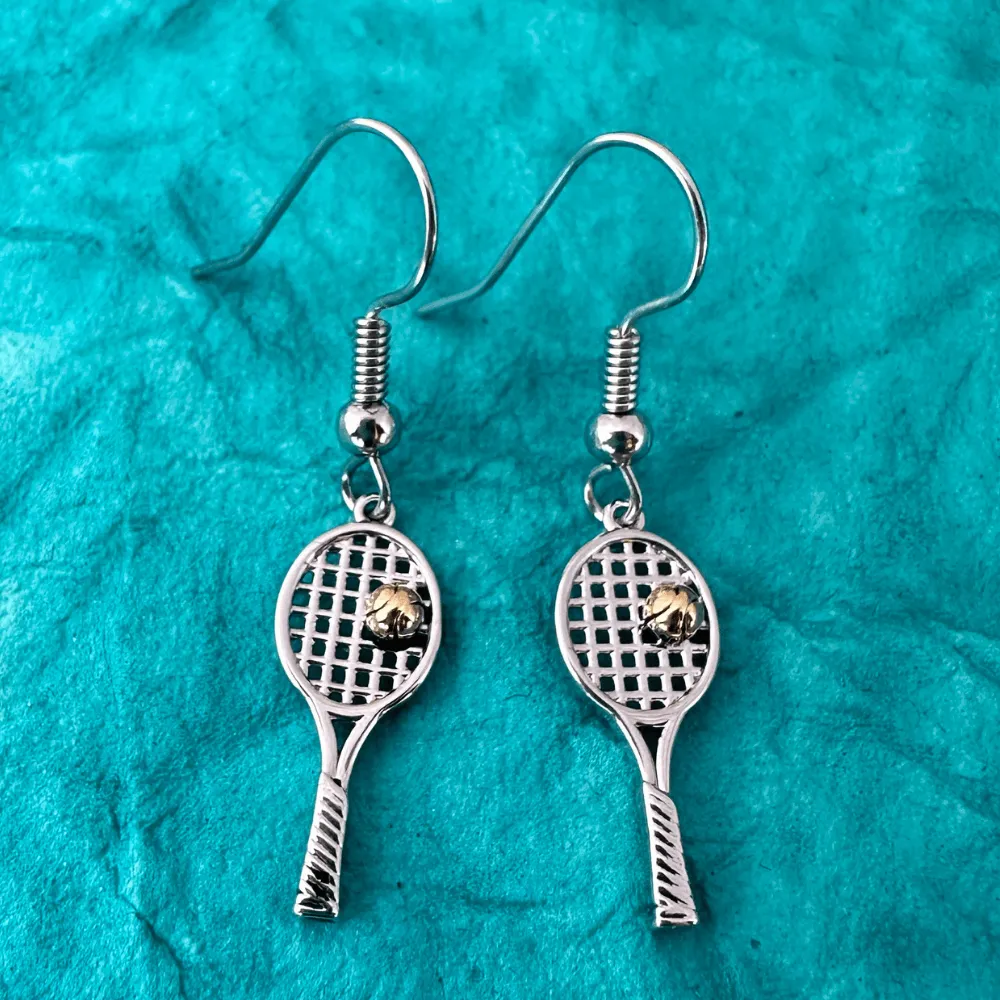 Tennis Racket Dangle Earrings