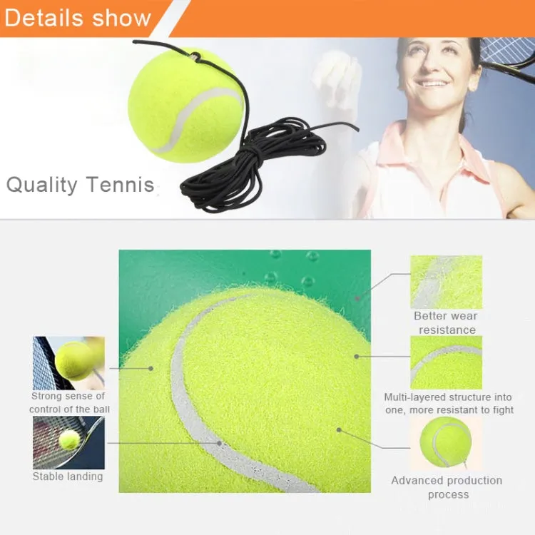 Tennis Trainer Set Rebound Baseboard Self-study Practice Training Tool Equipment Sport Exercise with Ball for Beginner, Random Color Delivery