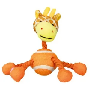 Trixie Animal Figures with Tennis Ball & Rope Toy for Dogs (Orange)