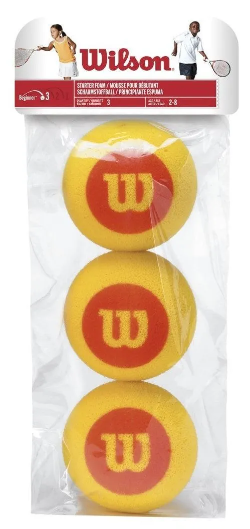 Wilson Starter Foam Tennis Balls 3-Pack Stage 3 Age 2-8