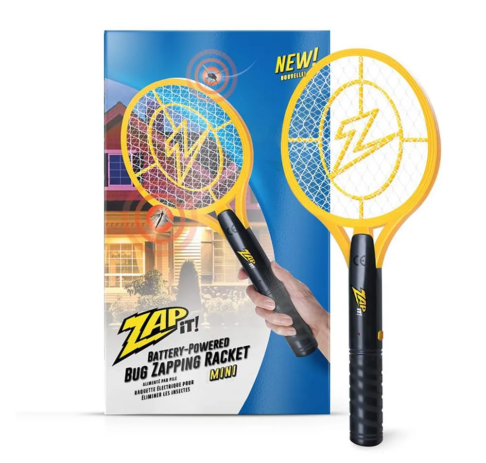 Zap It Electric Fly Swatter Racket & Mosquito Zapper - High Duty Battery Powered